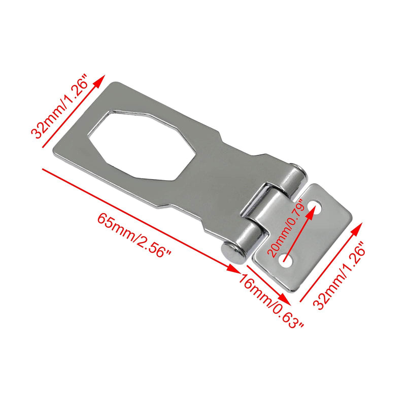 [Australia - AusPower] - Kyuionty 2Pcs Keyed Hasp Locks 2.5 Inch Twist Knob Keyed Locking Hasp, Metal Safety Hasp Latches Keyed Different for Small Doors, Cabinets (Sliver) Sliver 