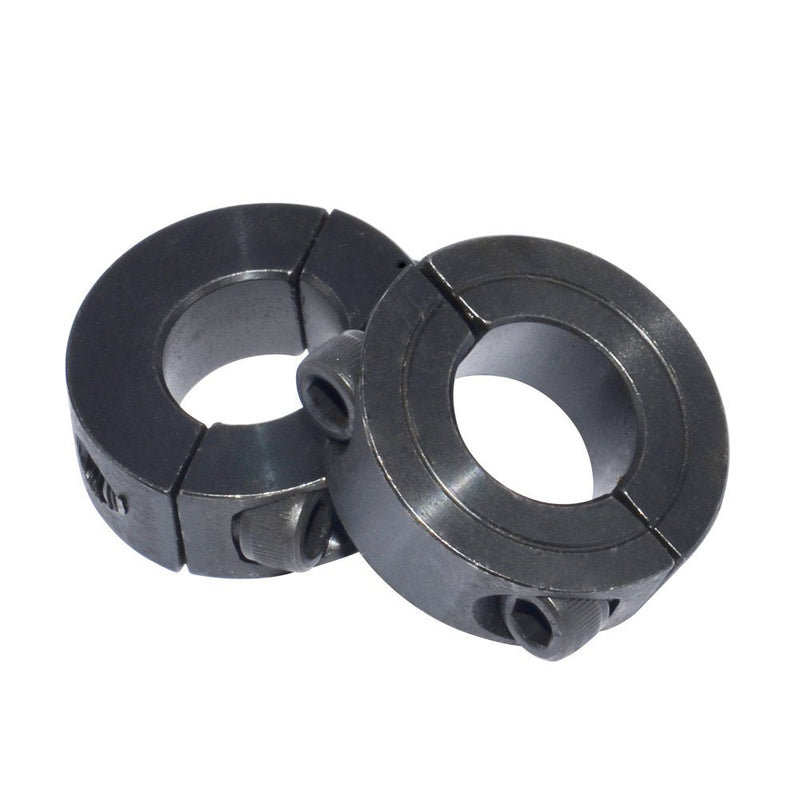[Australia - AusPower] - KZNANZN 5/8" Bore OD 1-5/16" Shaft Collars Double Split Black Oxide Set Screw Style 4Pcs 5/8" Double Split Clamp-On 