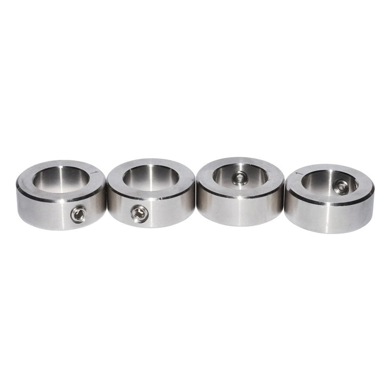 [Australia - AusPower] - KZNANZN Bore 1/2" Set Screw Shaft Collar Width 0.4375 inch 304 Stainless Steel Silvery 4Pcs 1/2" 
