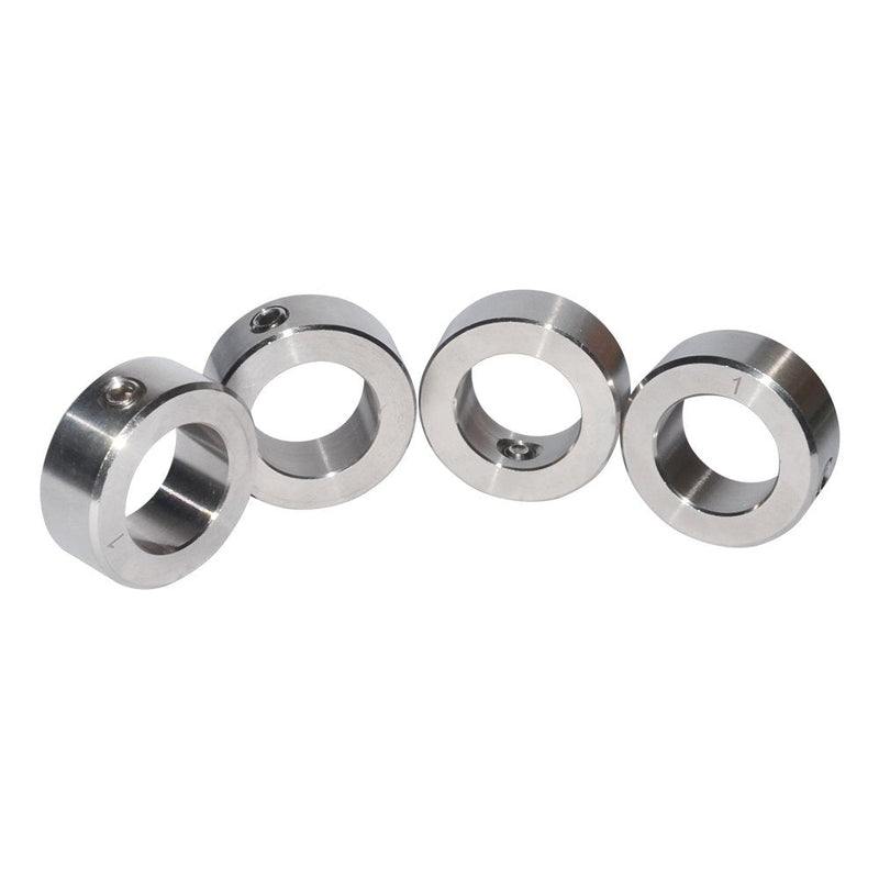 [Australia - AusPower] - KZNANZN Bore 1/2" Set Screw Shaft Collar Width 0.4375 inch 304 Stainless Steel Silvery 4Pcs 1/2" 