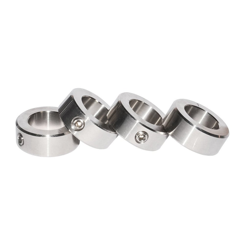 [Australia - AusPower] - KZNANZN Bore 1/2" Set Screw Shaft Collar Width 0.4375 inch 304 Stainless Steel Silvery 4Pcs 1/2" 