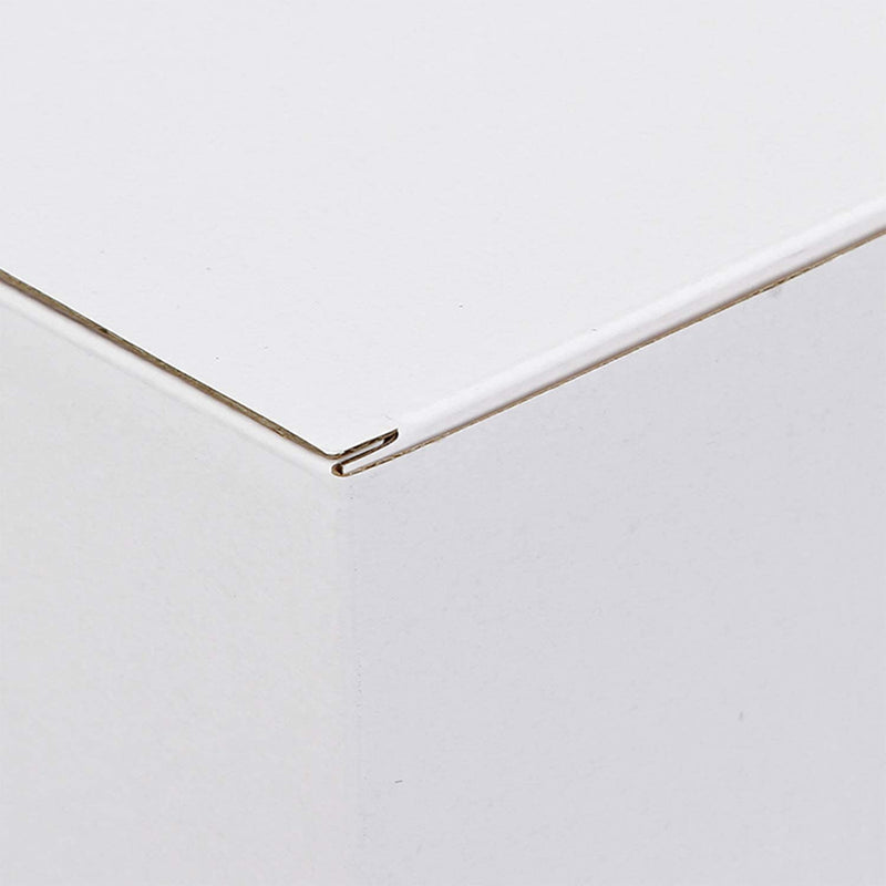 [Australia - AusPower] - Lainrrew 12 Pcs Shipping Boxes, 4x4x4Inches White Kraft Corrugated Cardboard Boxes Small Mailing Boxes Recyclable Cardboard Box Cube for Shipping and Packing (4x4x4") 4x4x4" 