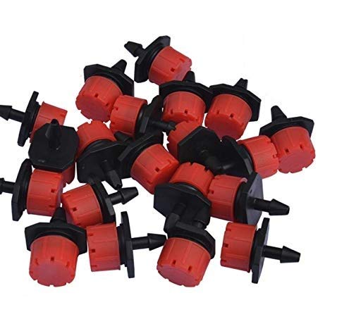 [Australia - AusPower] - LASSUM 50PCS Adjustable Irrigation Drippers Sprinklers 1/4 Inch Emitters Drip Watering System for Vegetable Gardens, Flower beds, Lawn, Herbs Gardens 