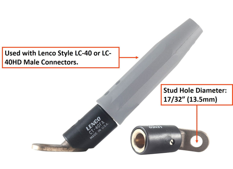 [Australia - AusPower] - Lenco Connector Terminal CT-40FA - Attaches welder´s stud to LC-40 Cable Connectors (2 PACK) 