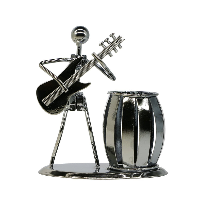 [Australia - AusPower] - Guitar Pen Holder Creative Desktop Accessories Multipurpose Metal Desk Pencil Holder For Gifts, Kids, Students, and Office Stationary 