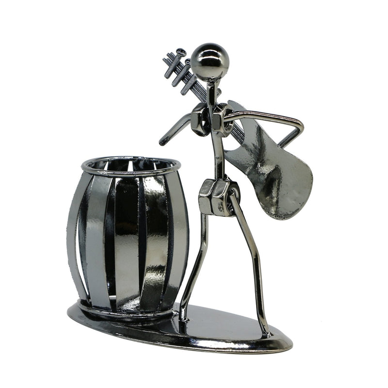 [Australia - AusPower] - Guitar Pen Holder Creative Desktop Accessories Multipurpose Metal Desk Pencil Holder For Gifts, Kids, Students, and Office Stationary 