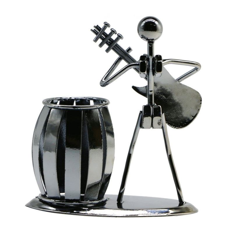 [Australia - AusPower] - Guitar Pen Holder Creative Desktop Accessories Multipurpose Metal Desk Pencil Holder For Gifts, Kids, Students, and Office Stationary 