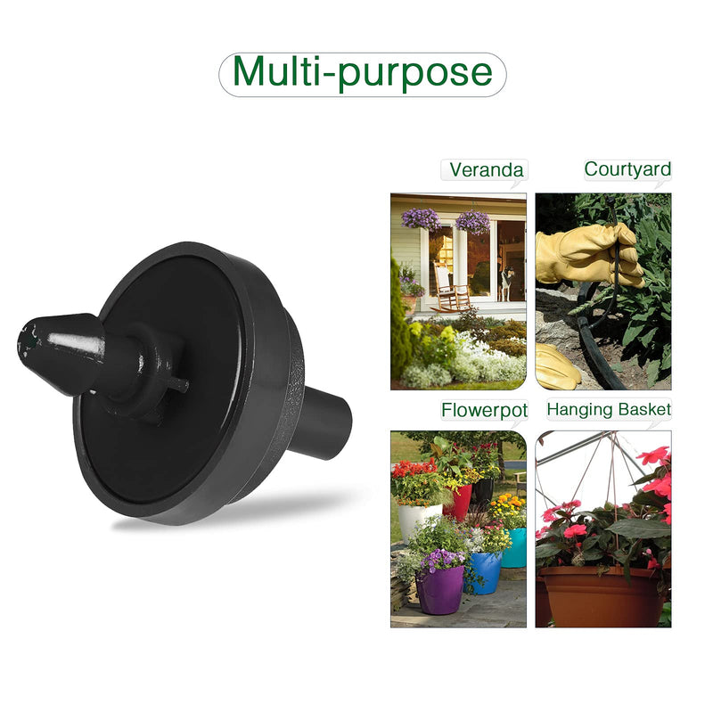 [Australia - AusPower] - LiquiDrip 1 GPH Irrigation Drippers & Drip Emitters Maintain Constant Flow, 1 GPH Pressure Compensating Drippers, 1 GPH Inline Drippers & Drip Irrigation Emitters, 50 Per Bag, Black 