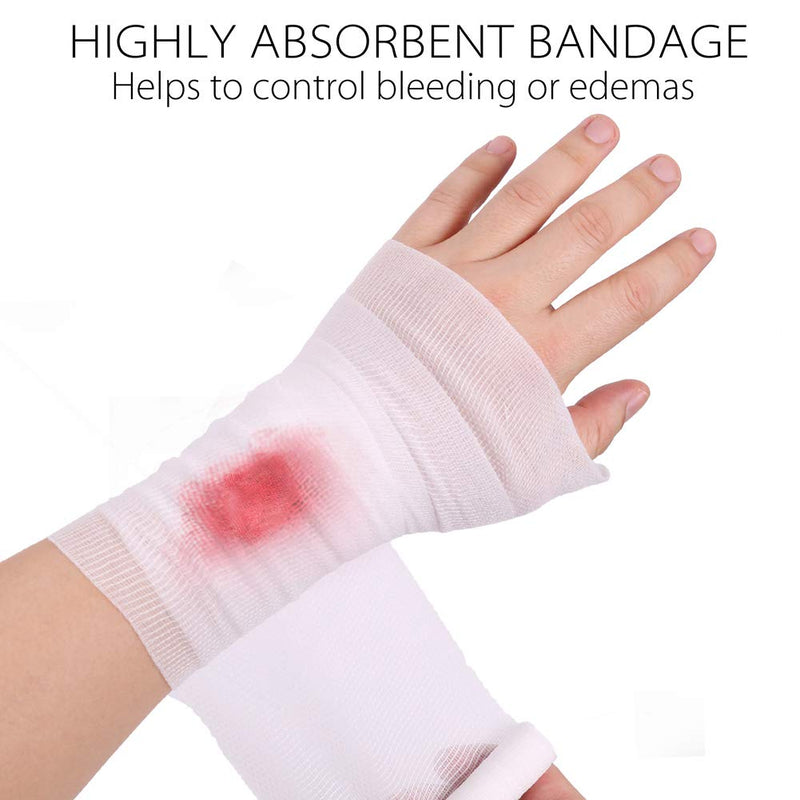 [Australia - AusPower] - LotFancy Gauze Bandage Roll, 36-Count Gauze Wrap, 4" x 4 Yards Stretched Gauze Roll, Conforming Gauze Rolls, Medical Wound Care Supplies for First Aid 36 Count (Pack of 1) 