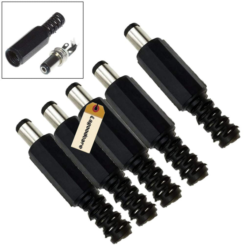 [Australia - AusPower] - 5.5 x 2.1 MM 10A DC Power Jack Socket Dc099 30V Threaded Female Mount Connector Adapter with 3.94 Ich 18AWG Cable and DC Barrel Jack Plug Male Lsgoodcare 5.5 x 2.1 MM 