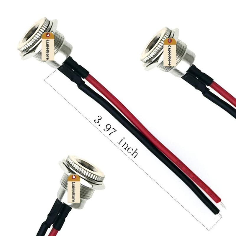 [Australia - AusPower] - 5.5 x 2.1 MM 10A DC Power Jack Socket Dc099 30V Threaded Female Mount Connector Adapter with 3.94 Ich 18AWG Cable and DC Barrel Jack Plug Male Lsgoodcare 5.5 x 2.1 MM 