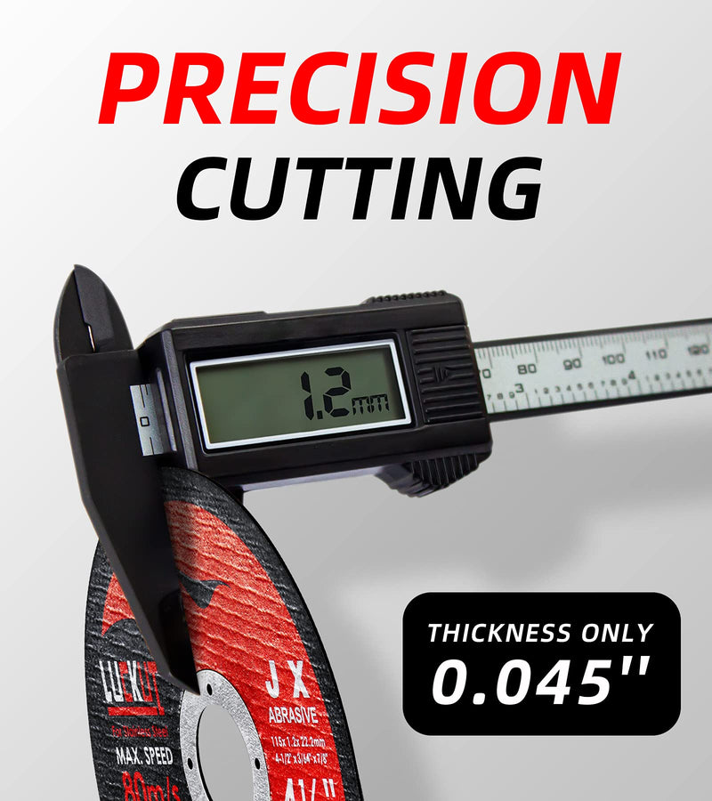[Australia - AusPower] - LUCKUT Cut-Off Wheels Cutting Wheel Disc 4-1/2"x3/64''x7/8'' Thin Metal Stainless Steel Cutting Cut Off Disc Blades Grinding Wheel for Angle Grinders 6-Pack 