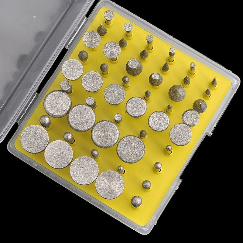 [Australia - AusPower] - Diamond Burr Set- Ceramics Tile Glass Lapidary for Rotary Tools 50pc 