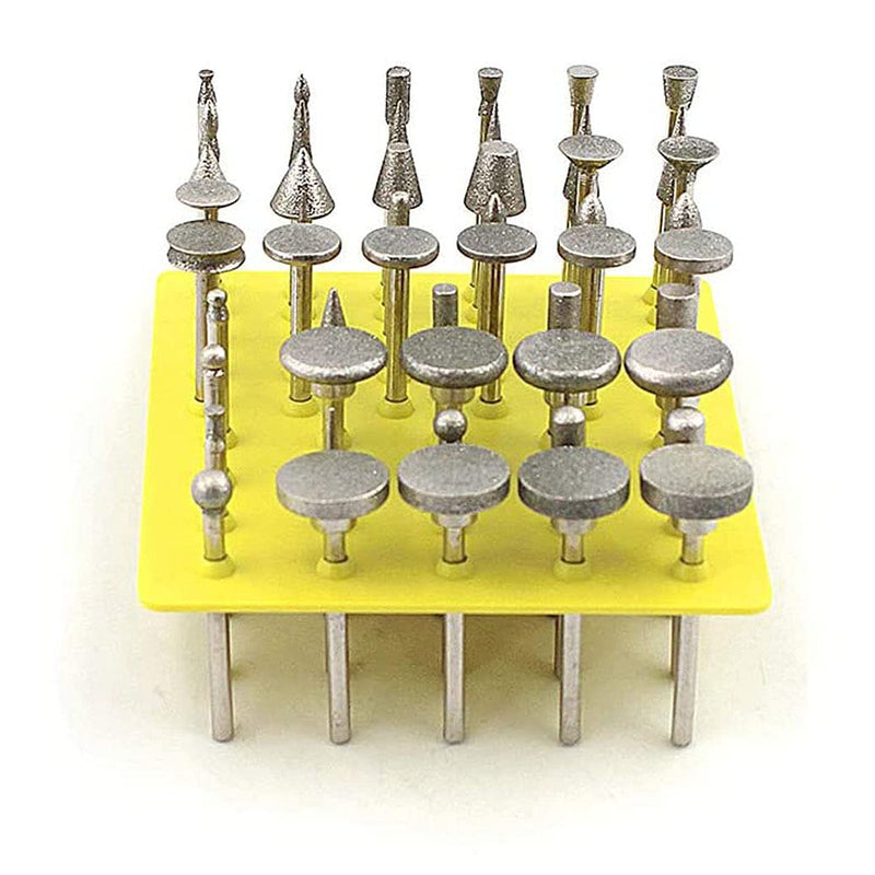 [Australia - AusPower] - Diamond Burr Set- Ceramics Tile Glass Lapidary for Rotary Tools 50pc 