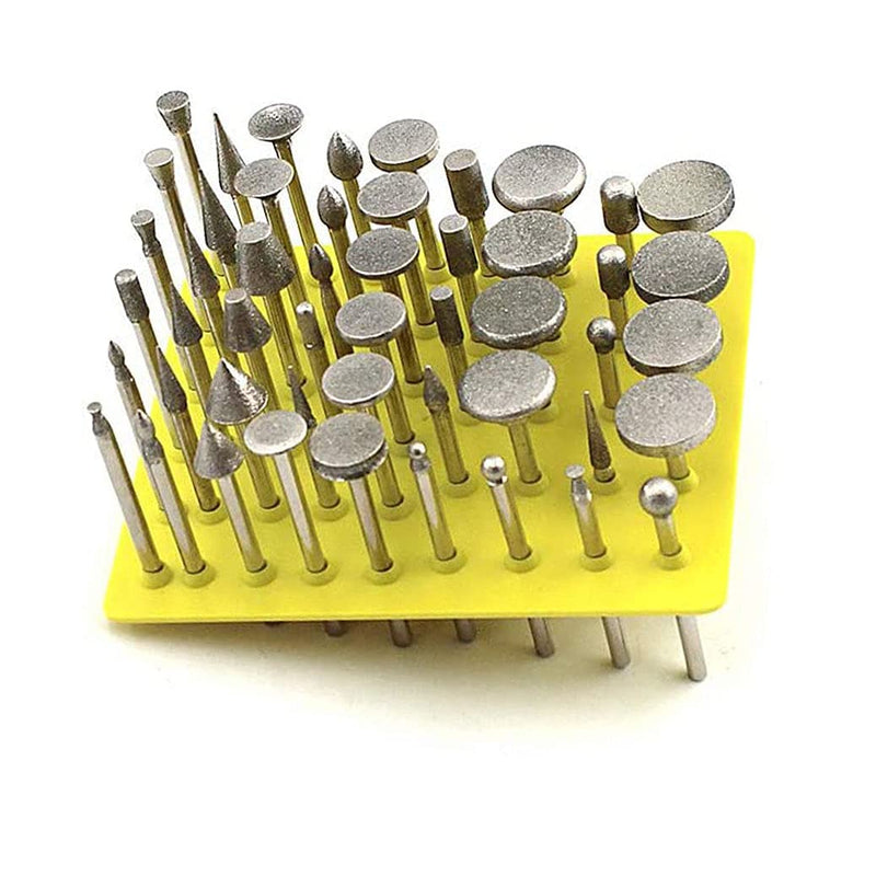 [Australia - AusPower] - Diamond Burr Set- Ceramics Tile Glass Lapidary for Rotary Tools 50pc 