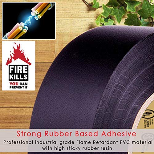 [Australia - AusPower] - Black Electrical Tape by LYLTECH, 44 feet x 3/4 inch x 7 mils-600V,Pass UL/CSA Certification. Waterproof,Flame Retardant,Strong Adhesive, 14? to 176?(Black) 