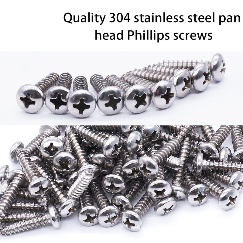 [Australia - AusPower] - mankk 100PCS 1/4 Inch Rope Light Clips P-Style Mounting Clips Plastic Cable Clamps with Compatible Stainless Steel Pan Head Phillips Screws for Wire Management M-034-BK-LS Black with screw 