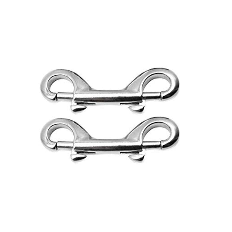 [Australia - AusPower] - MARINE CITY 316 Grade Stainless Steel Heavy Duty Double End Snap Hook Clip Diving Hook 4 Inches for Ropes  Chains  Straps (Pack of 1) 