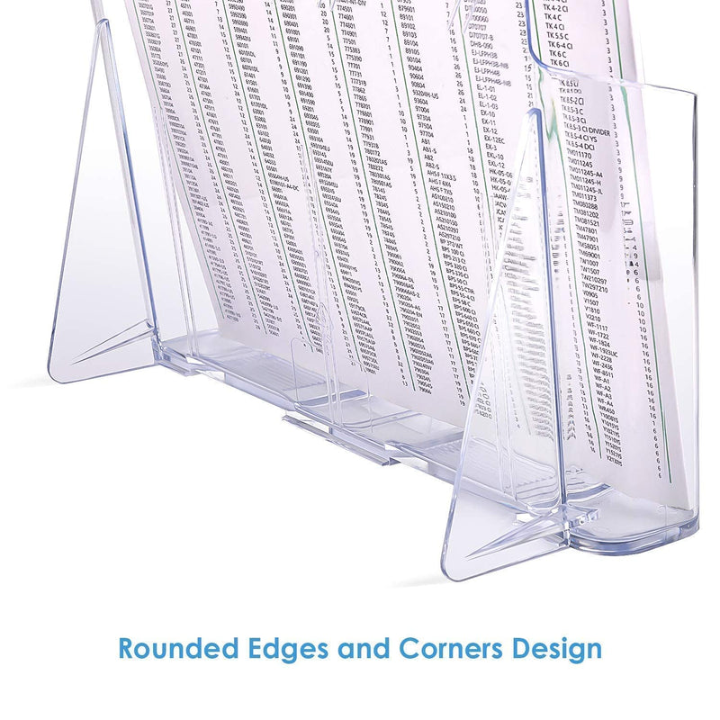 [Australia - AusPower] - MaxGear 2 Pack 8.5x11 inches Flyer Holder Brochure Holders, 3 Pack 4-Inch Wide 4 Tier Clear Literature Holder Premium Acrylic Multi Pocket Display Stand 