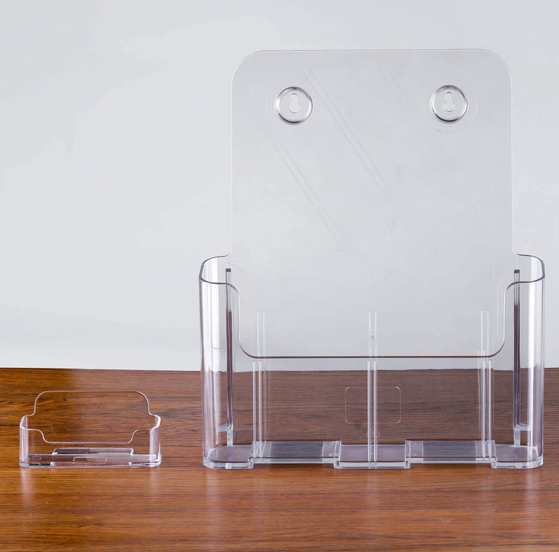 [Australia - AusPower] - MaxGear 2 Pack 8.5x11 inches Flyer Holder Brochure Holders, 3 Pack 4-Inch Wide 4 Tier Clear Literature Holder Premium Acrylic Multi Pocket Display Stand 