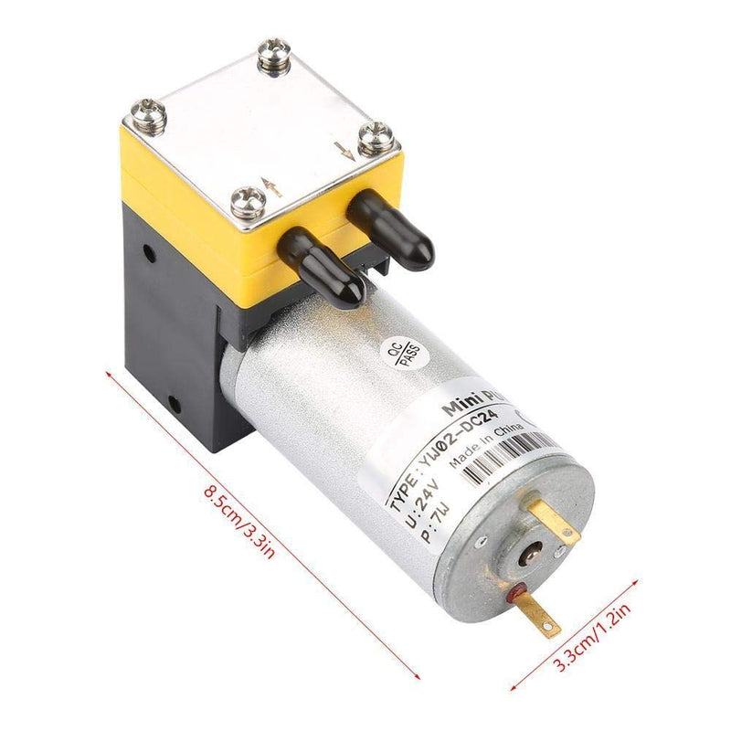 [Australia - AusPower] - Maxmartt Diaphragm Mechanism, 24V 0.4-1L/min Miniature Diaphragm Pump Vacuum Pump for Air/Liquid 