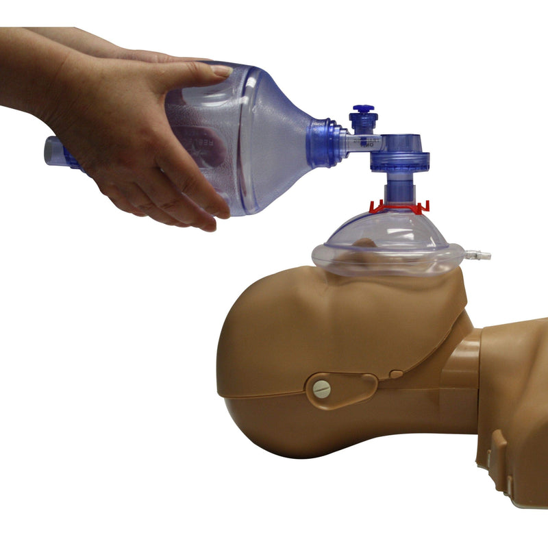 [Australia - AusPower] - CPR Training Bag Valve Mask (BVM) ADULT/CHILD in Mesh Bag, BVM-3081-001 