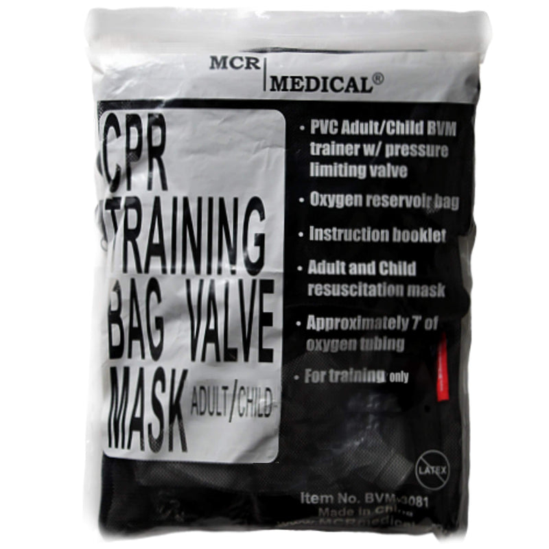 [Australia - AusPower] - CPR Training Bag Valve Mask (BVM) ADULT/CHILD in Mesh Bag, BVM-3081-001 