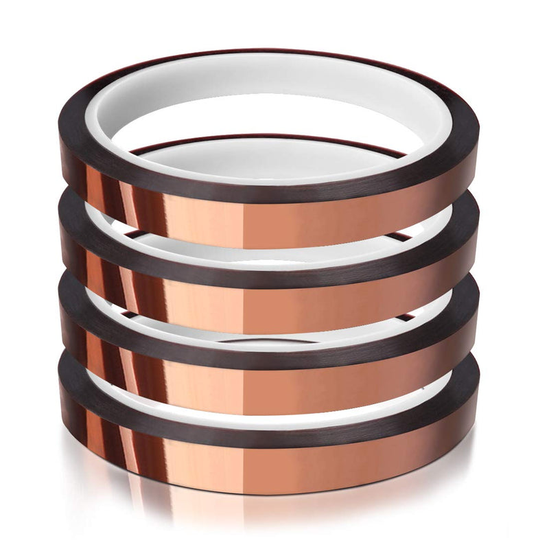 [Australia - AusPower] - 4 Rolls 10mm x33m (108ft) High Temperature Heat Resistant Tape Heat Transfer Tape for Heat Sublimation Press No Residue and Heat Transfer Vinyl 4 Rolls 