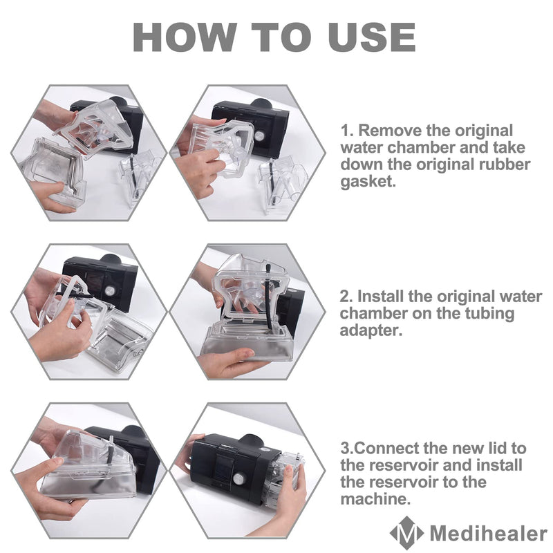 [Australia - AusPower] - Tubing Adapter for AirSense 10 and AirCurve 10 Series,Include 1PCS Tubing Adapter And 2PCS Silicone Tubing ,Great-Value Supplies By Medihealer. 