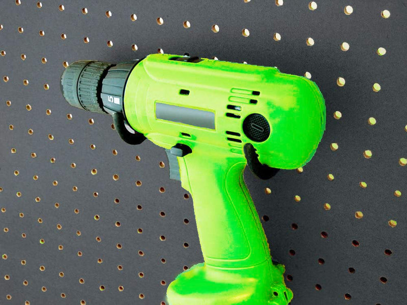[Australia - AusPower] - 5PCS Pegboard Drill Holder Pegboard Double Hooks Drill Hook for Drill,Accessories Bag,Other Power Tools etc 