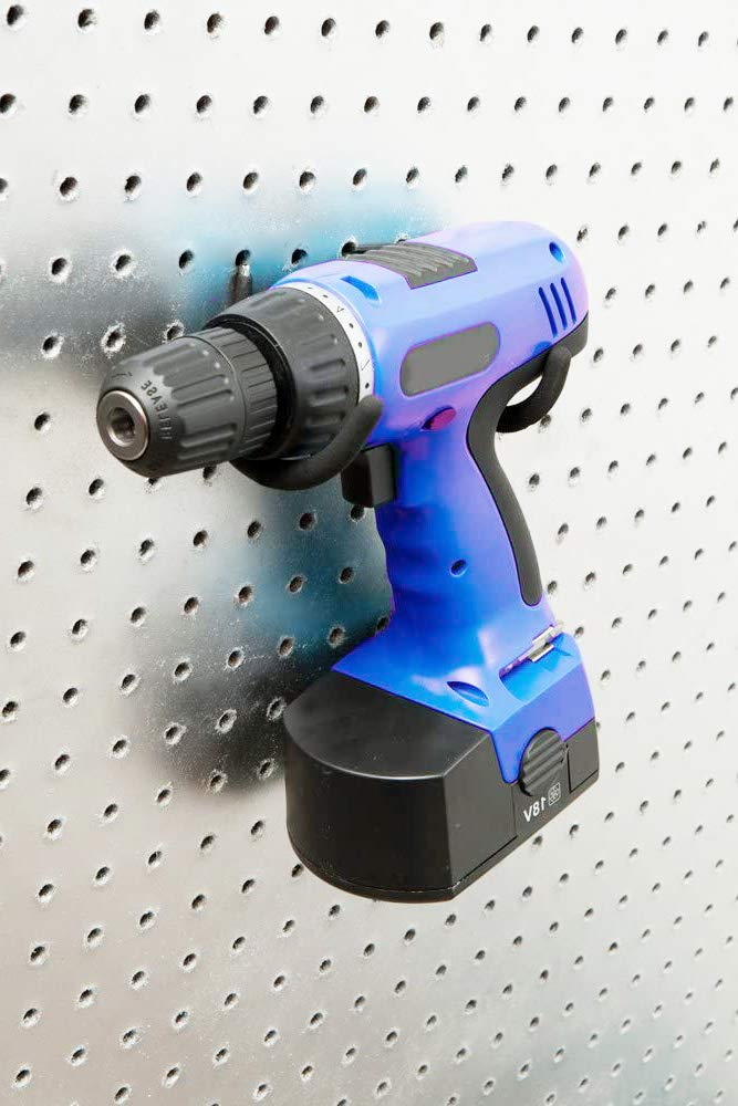 [Australia - AusPower] - 5PCS Pegboard Drill Holder Pegboard Double Hooks Drill Hook for Drill,Accessories Bag,Other Power Tools etc 