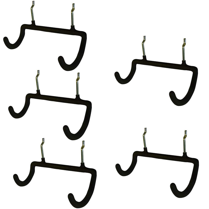 [Australia - AusPower] - 5PCS Pegboard Drill Holder Pegboard Double Hooks Drill Hook for Drill,Accessories Bag,Other Power Tools etc 