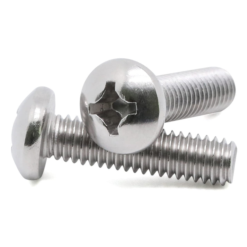 [Australia - AusPower] - 8-32 x 5/8" (1/4" to 3" Available) Phillips Pan Head Machine Screws, 304 Stainless Steel 18-8, Bright Finish, Fully Threaded, 100 PCS 8-32 x 5/8" (100PCS) 
