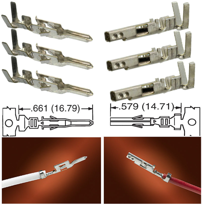 [Australia - AusPower] - Molex 6 Circuit Wire Connector - 5 Complete Conn. w/Pins Mini-Fit Jr 