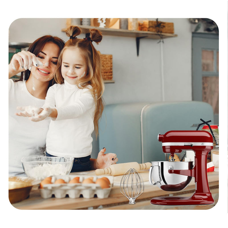 [Australia - AusPower] - K5AWW Stainless Steel Replacement Wire Whip for KitchenAid 5 Quart Bowl-Lift Stand Mixer, 6-Wire Whip Attachment, Heavy Duty, Dishwasher Safe 