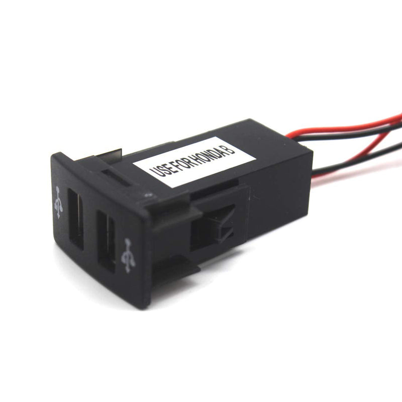 [Australia - AusPower] - MOTONG Dual USB Socket for Honda - 2.1A Dual USB Power Socket Port for iPhone 8 7 6 5,Samsung Huawei,LG,MP3 and More(37 * 24mm) 