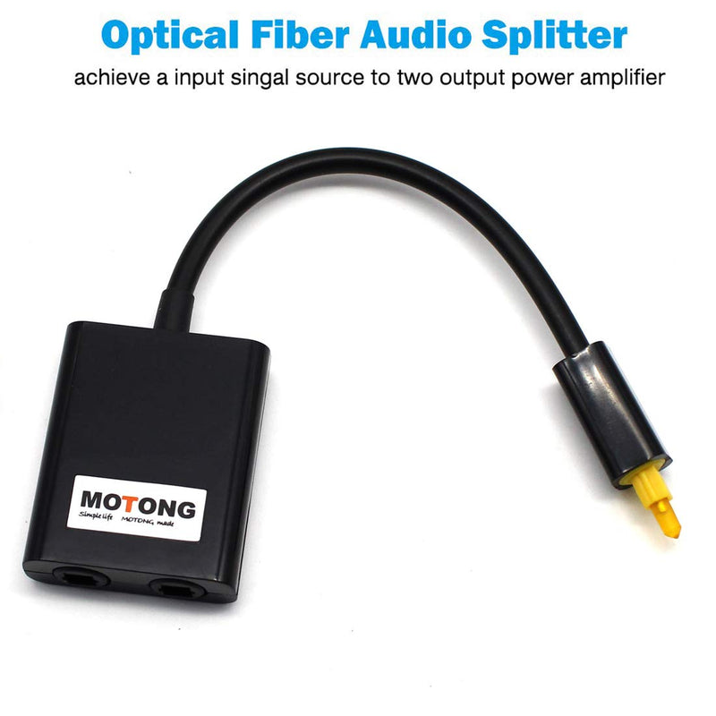 [Australia - AusPower] - MOTONG Toslink Digital Optical Audio Splitter Adapter 1 in 2 Out 