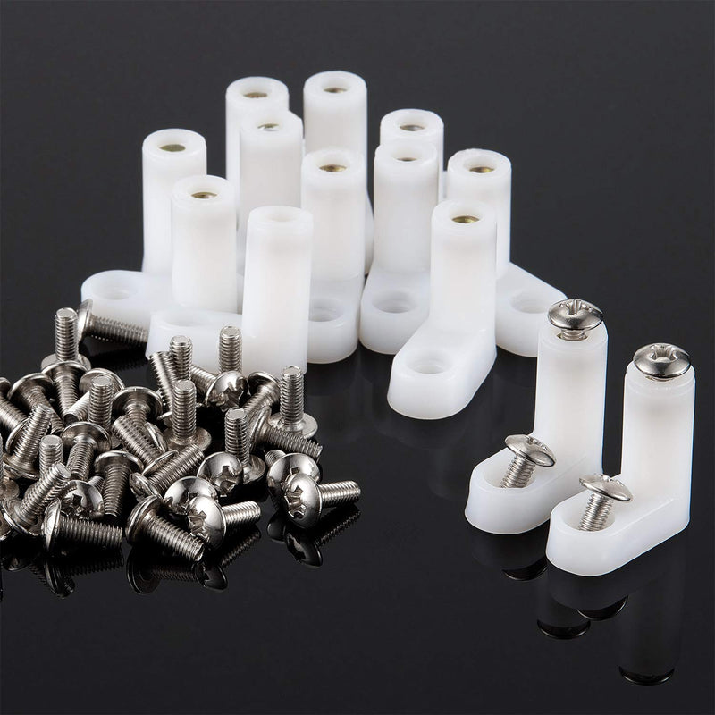 [Australia - AusPower] - PCB Board Mounting Feet L Shape Insulated PCB Spacer Plastic L Type PCB Feet with Screws, Fit for Arcade Gaming Board Replacement Parts (50) 50 