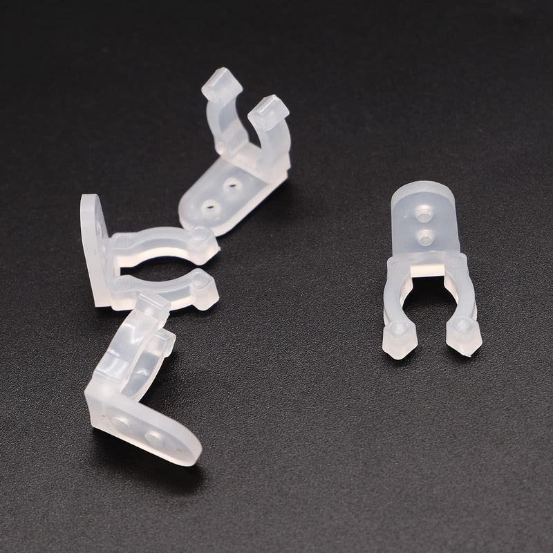 [Australia - AusPower] - mxuteuk 100pcs 1/2 Inch Clear LED Rope Light Clips Holder, Mounting Rope Light Mounting Clips Accessories with 200 PCS Screws Use for Outdoor Wedding Patio Christmas Activities Etc G012-11-13 