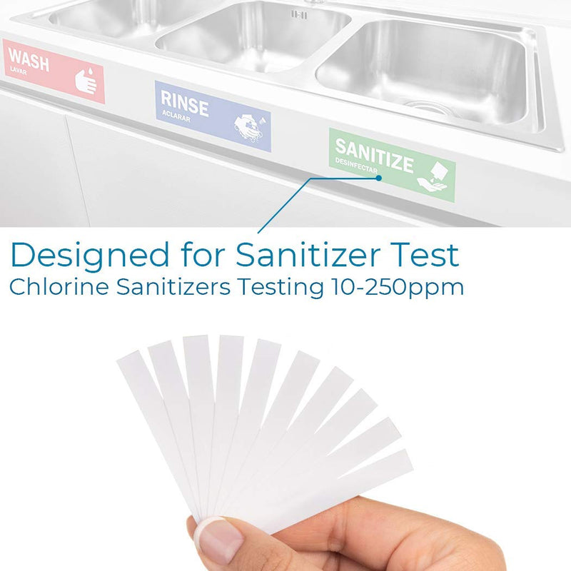 [Australia - AusPower] - Restaurant Chlorine Test Paper, 10-250 ppm (150 pcs) 150PCS 