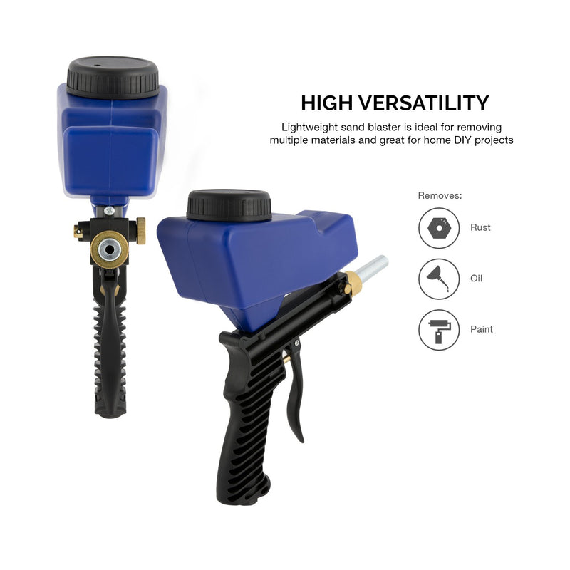 [Australia - AusPower] - Neiko 30068A Abrasive Air Sand Blaster Handheld Gun | Replaceable Steel Nozzle | Various Media Compatible Gravity Feed Hopper 