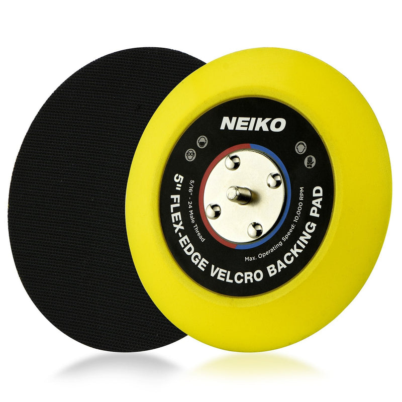 [Australia - AusPower] - Neiko 30266A Flexible Edge Hook and Loop PU Backing Pad for DA Sander Polisher Buffer | 5-Inch, 10,000 RPM, 5/16"-24 Thread 5" Backing Pad 