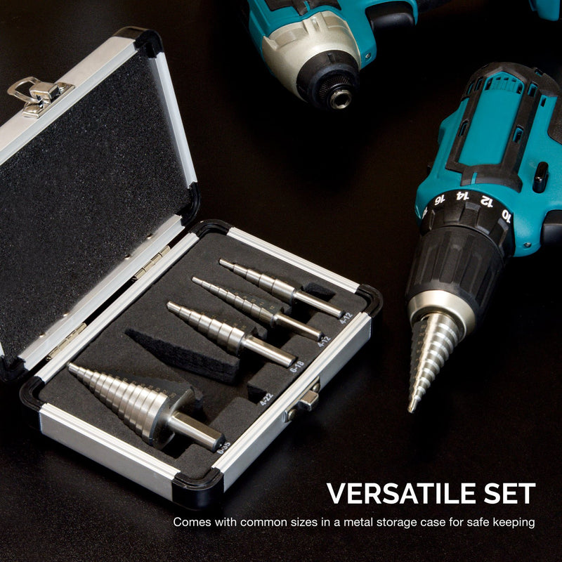 [Australia - AusPower] - NEIKO 10198A Step Drill Bit Set | 5 Piece | Metric/MM | High Speed Steel 