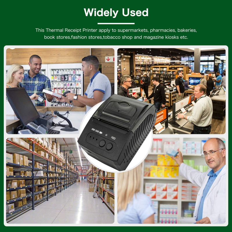 [Australia - AusPower] - NETUM Bluetooth Receipt Printer, Portable 58mm Mini Thermal Pos Printer, Compatible with Android/Windows 