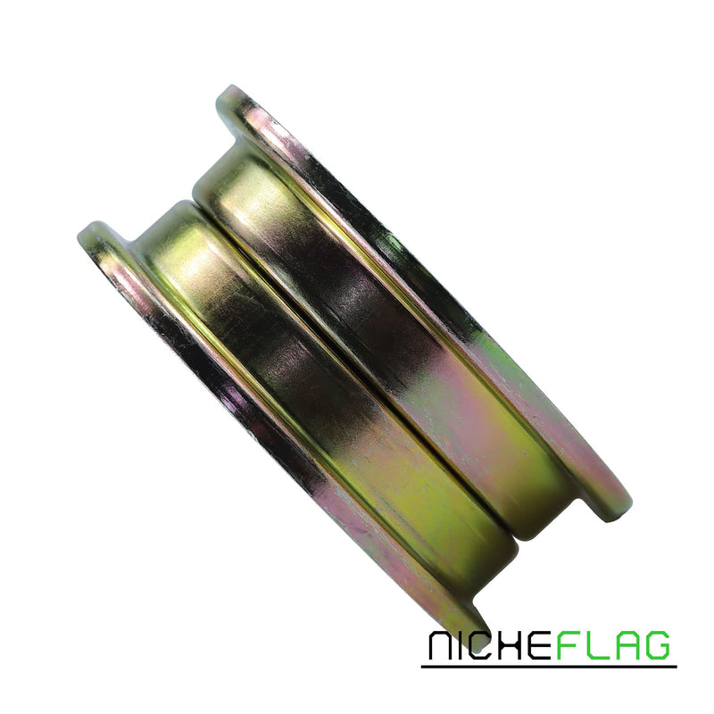 [Australia - AusPower] - NICHEFLAG 2 Pack 756-04224 Flat Idler Pulley Compatible with MTD 756-0981 956-0224 756-0981A 756-0981B 956-0981 956-0981A 956-0981B 539919078 