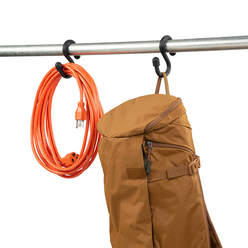 [Australia - AusPower] - Nite Ize Gear Tie Bendable S-Hook, Flexible S-Hook Hanger for Garage, Closet, Kitchen and Plants, Black 