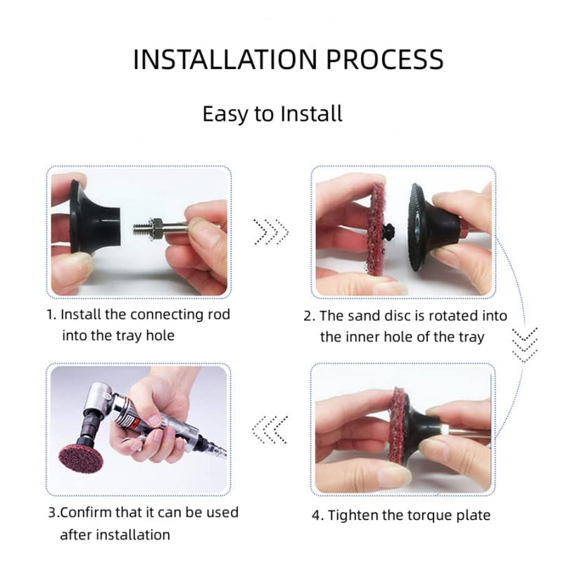 [Australia - AusPower] - 6 Pack 2 Inch Disc Pad Holder Adapter Quick Change Disc Adapter Drill Roloc Adapter with 1/4" Shank, Roloc Pad Holder Roll Lock Disc Holder for Polishing Sanding Surface Preparation 6pcs of 2" 