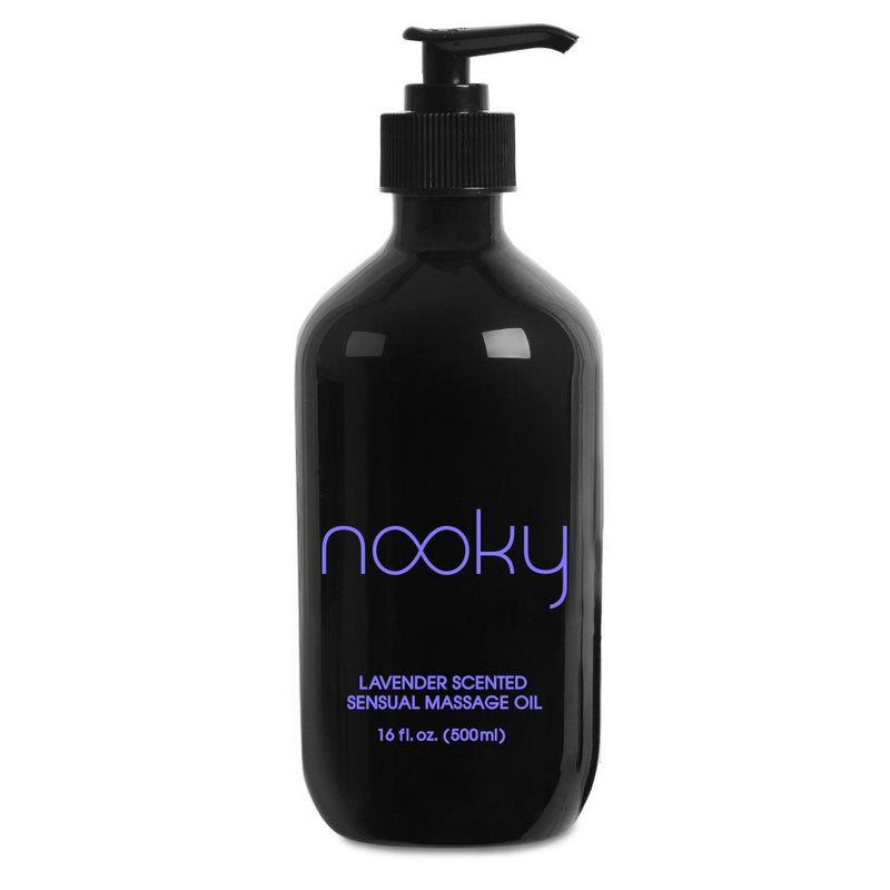 [Australia - AusPower] - Nooky Lavender Massage Oil. with Essential and Jojoba Oils for Therapeutic Massaging 16 Ounce. 