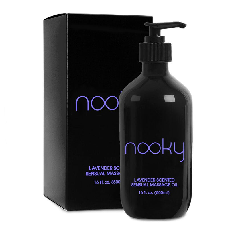 [Australia - AusPower] - Nooky Lavender Massage Oil. with Essential and Jojoba Oils for Therapeutic Massaging 16 Ounce. 