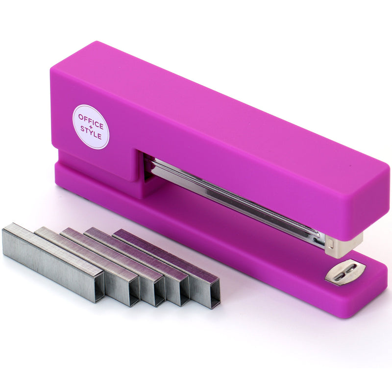 [Australia - AusPower] - Office + Style Stapler Precision Jam-Free Full Strip Non-Skid Stapler, Purple 